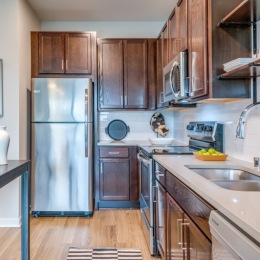 kitchen with stainless steel appliances